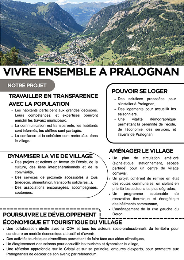 vivre ensemble a pralognan